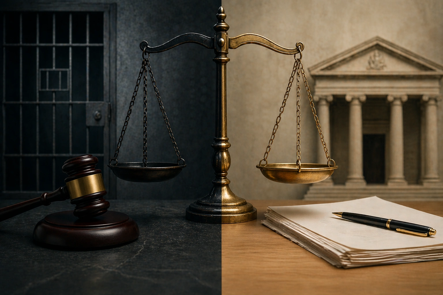 Ποινική vs Αστική Ευθύνη: Ποια η Διαφορά και Πότε Εφαρμόζεται